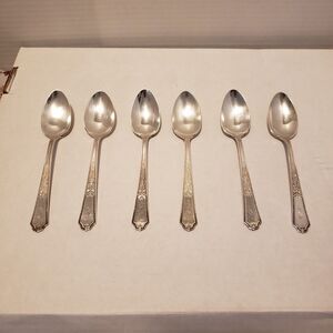 Set 6 Teaspoons  ANCESTRAL 1847 Rogers Bros  International Silverplate Flatware